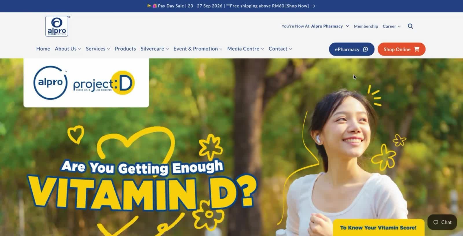 Alpro Pharmacy Project D campaign page on a laptop and a phone, with the store finder