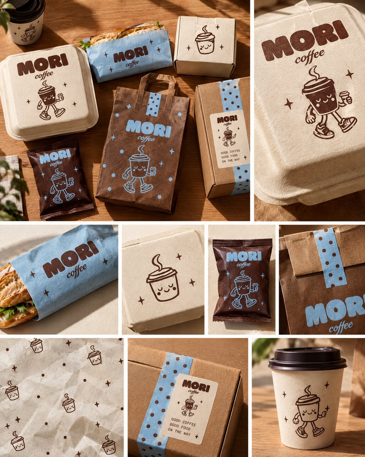 Mori food packaging, bags and tape